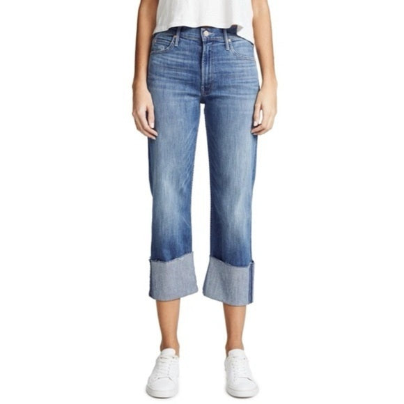 Mother 'The Dusty Cuff Fray'- Shoot to Thrill Jeans - Size 28