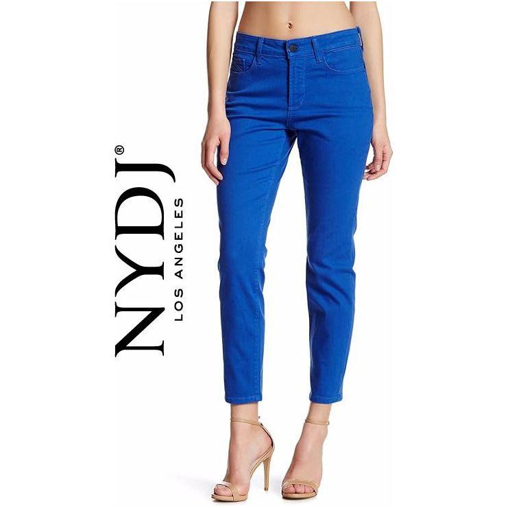 NWT - NYDJ 'Clarissa' Fitted Ankle Jeans in Bellflower -Size 12 US or 16 AU - Jean Pool