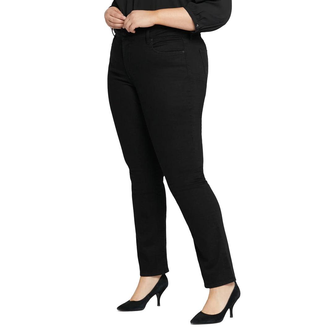 NWT- NYDJ 'Lift & Tuck' MARILYN Black Straight Leg Jeans -Size 12US suit 16AU