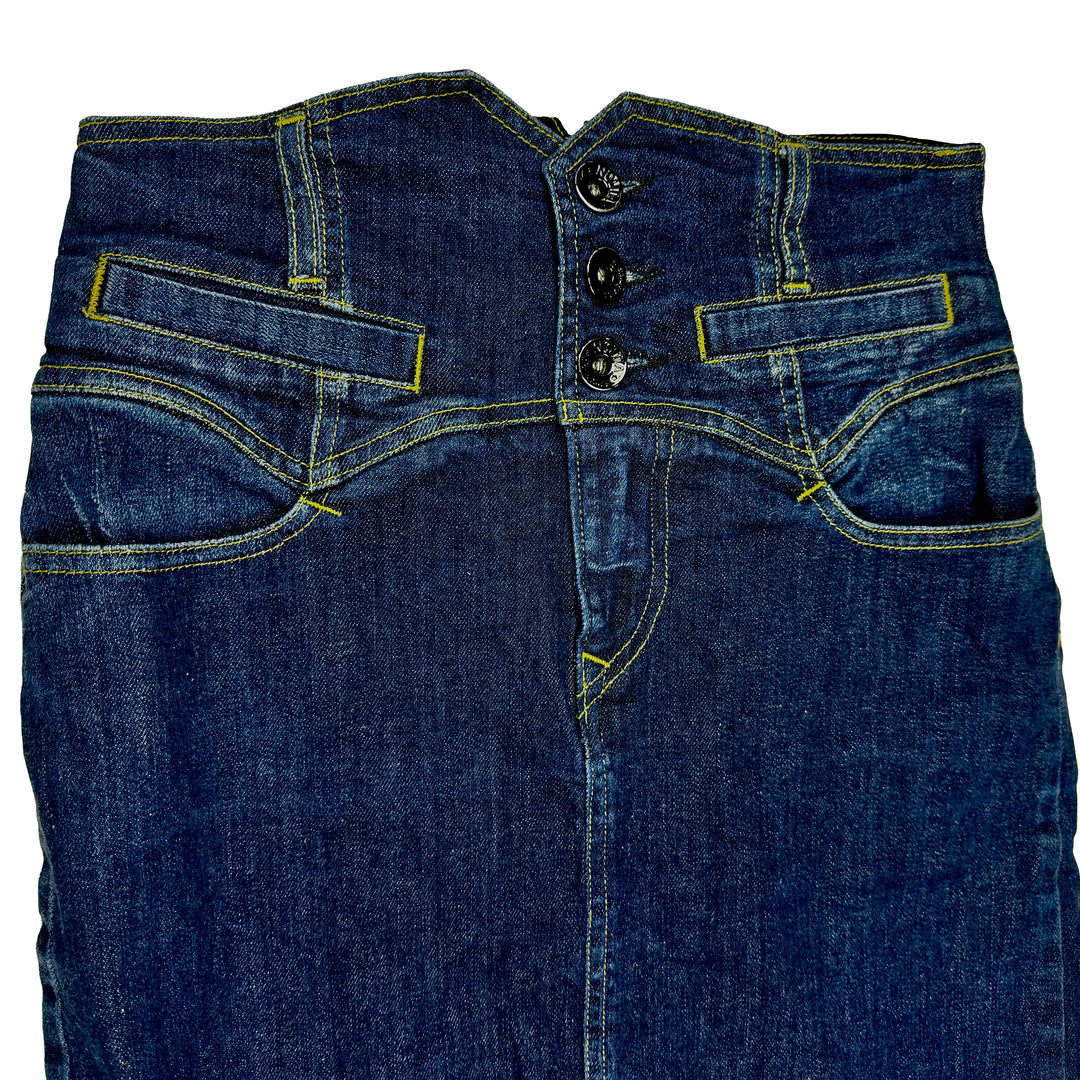 Nolita De Nimes Y2K High Corset Waist Denim Skirt - Size 10