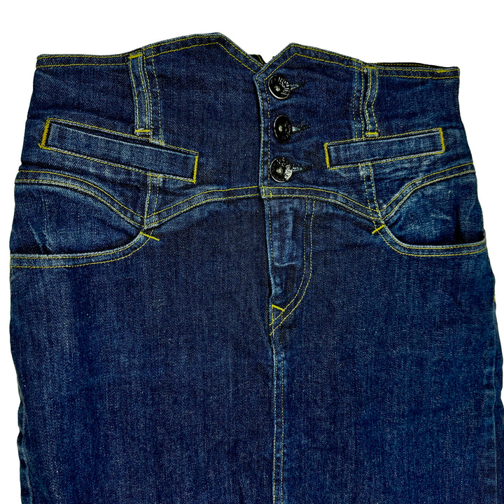 Nolita De Nimes Y2K High Corset Waist Denim Skirt - Size 10