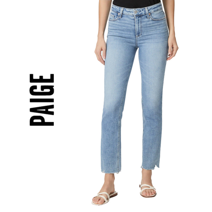 NEW - Paige 'Cindy' High Rise Straight in Mel Destroyed Hem - Size 27