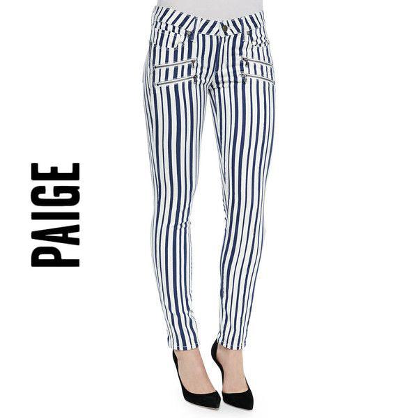 NWT - Paige 'Edgemont' Cyprus Stripe Slim Fit Jeans - Size 26"