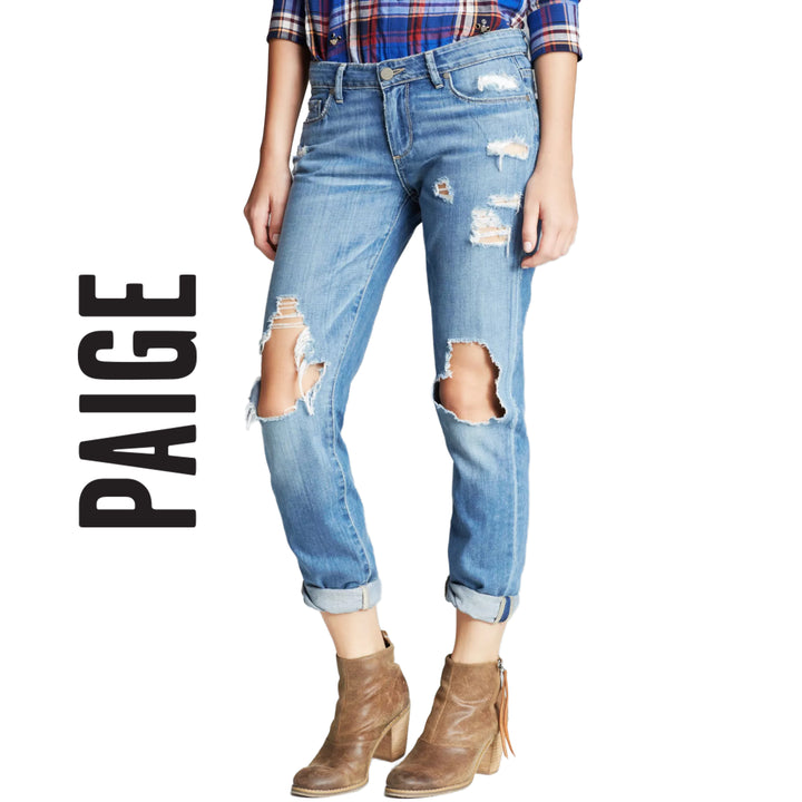 NWT - Paige 'Jimmy Jimmy Boyfriend Skinny' Destroyed Wash - Size 27