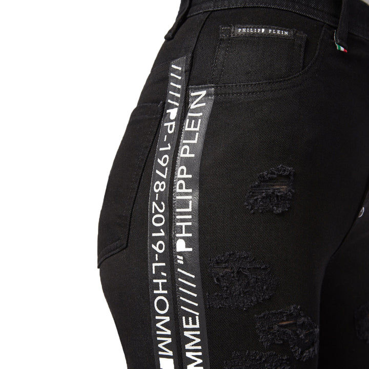 NWT-  Philipp Plein Ladies High Waist Jegging Logo Jeans -Size 25
