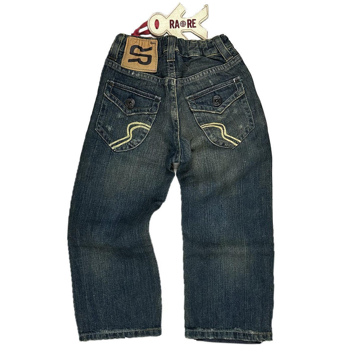 NWT - RA-RE Italian Boys Wide 'Crotalo' Jeans - Size 4Y