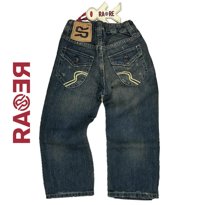 NWT - RA-RE Italian Boys Wide 'Crotalo' Jeans - Size 4Y