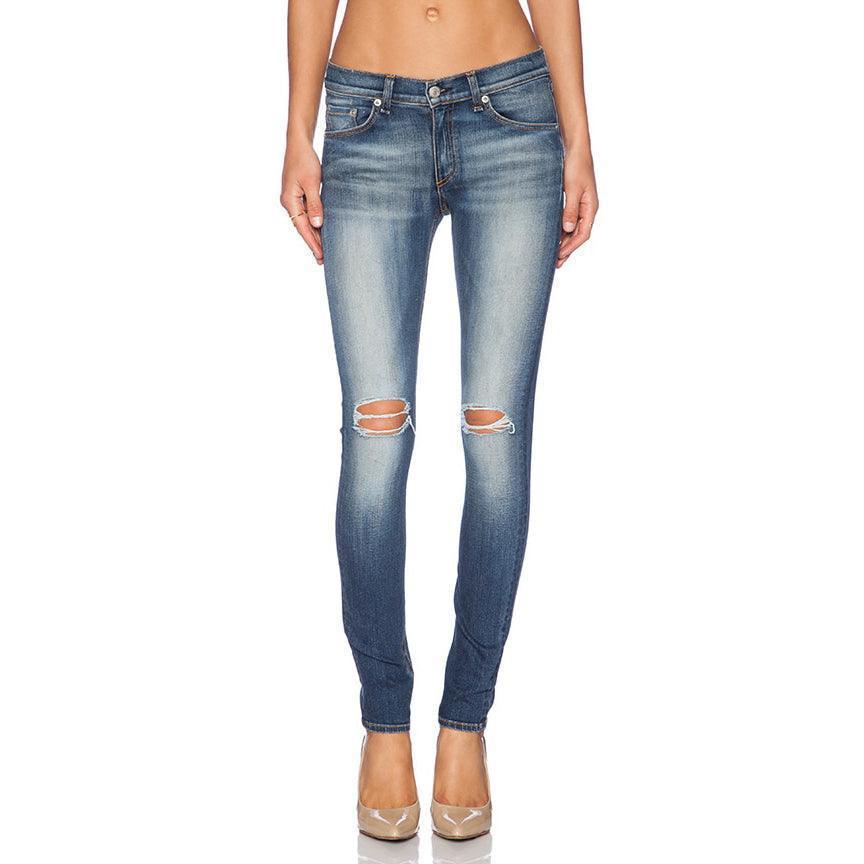 Rag & Bone 'Skinny' Busted Knee Jeans- Size 27