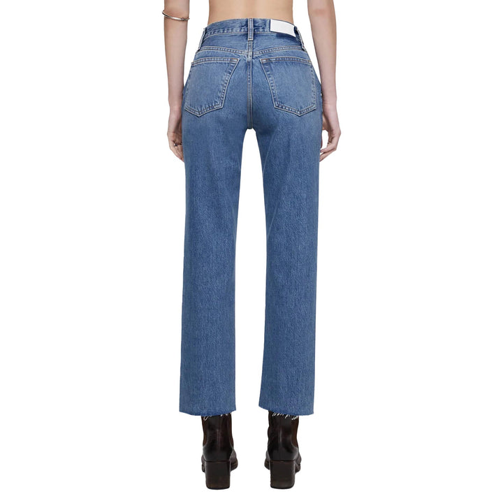 RE/DONE 70s Stovepipe Blue Straight Jeans -Size 24