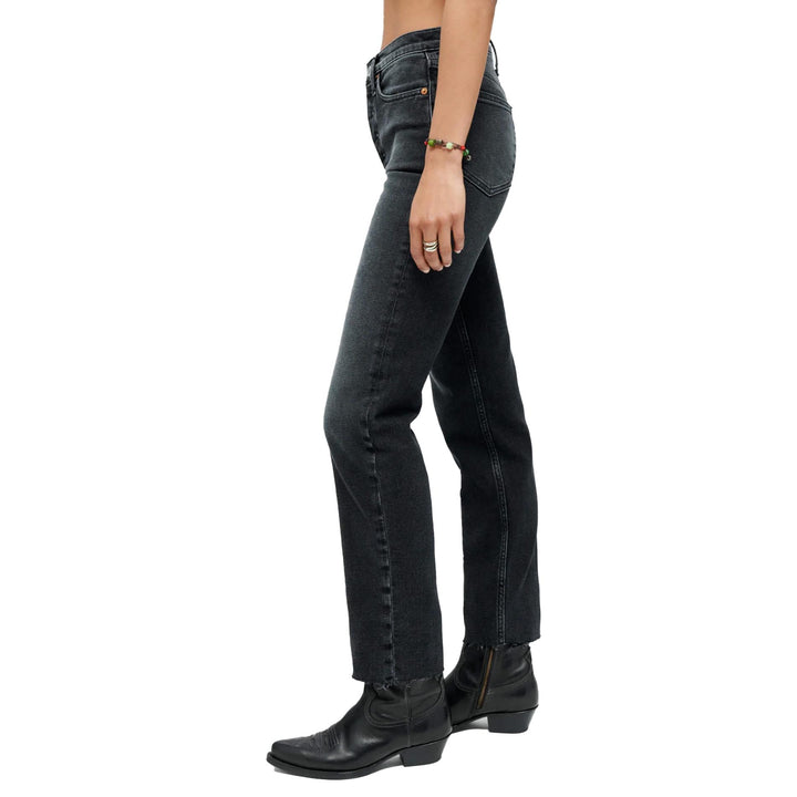 RE/DONE 70s Stovepipe Black Jeans -Size 25