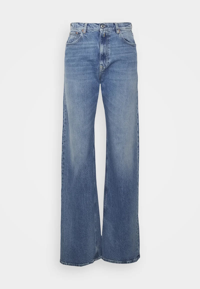 NWT - Replay Italy 'Laelj' Wide Leg High Waist Rose Label Jeans - Size 26/30