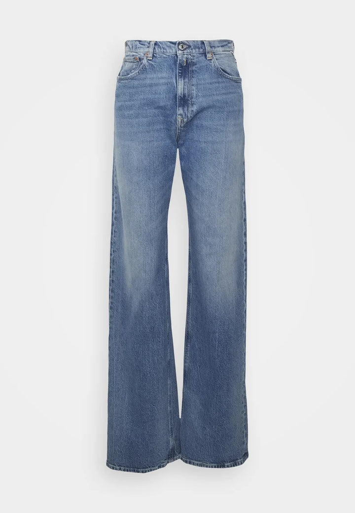 NWT - Replay Italy 'Laelj' Wide Leg High Waist Rose Label Jeans - Size 26/30