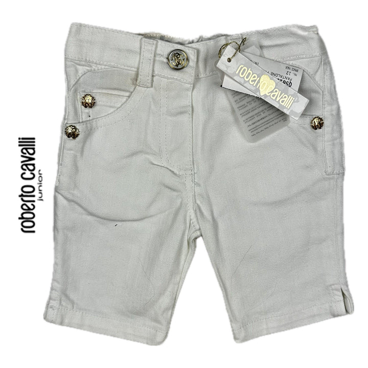 NWT - Roberto Cavalli White Baby Shorts- Size 12M