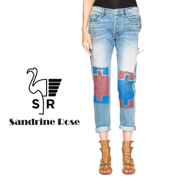 NWT - Sandrine Rose Re-Worked Original Handmade in USA Jeans - Size 25