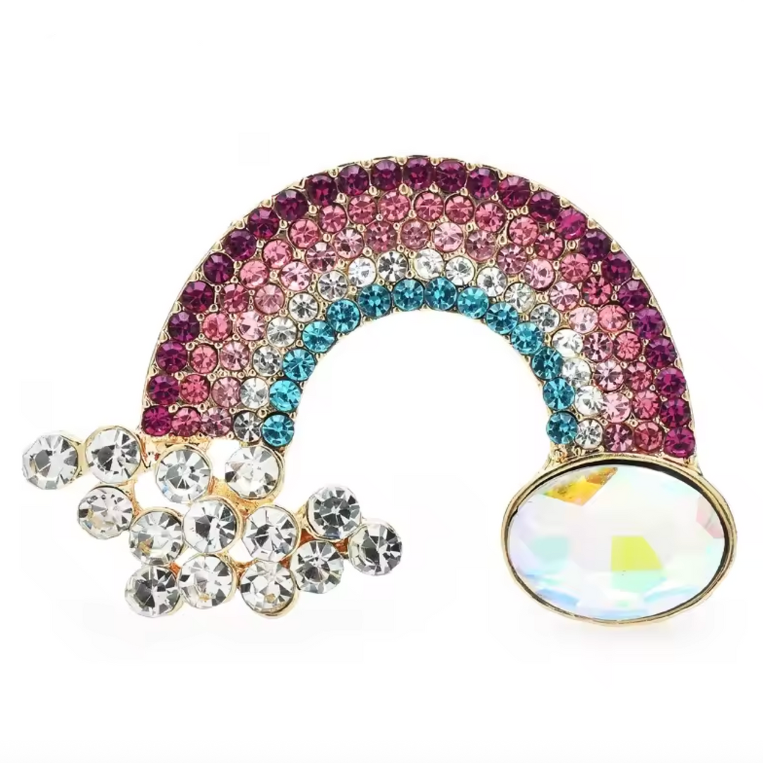 Jewelled Rainbow Brooch