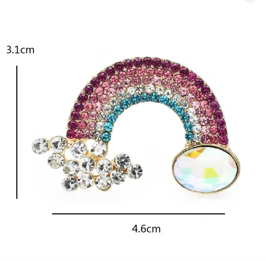 Jewelled Rainbow Brooch