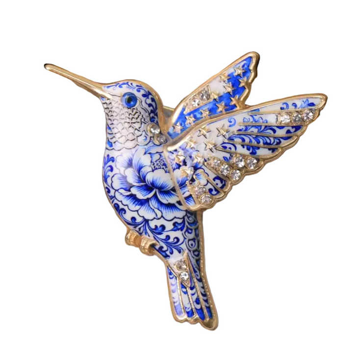 Jewelled & Enamel Baroque Bird Brooch