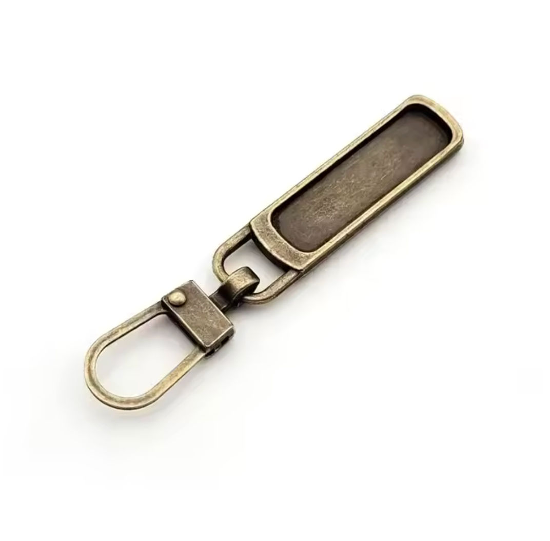 Antique Brass Clip on Zipper Pull Replacement DIY Repair
