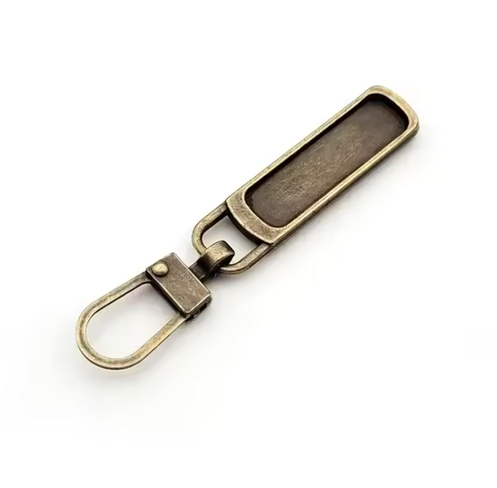 Antique Brass Clip on Zipper Pull Replacement DIY Repair