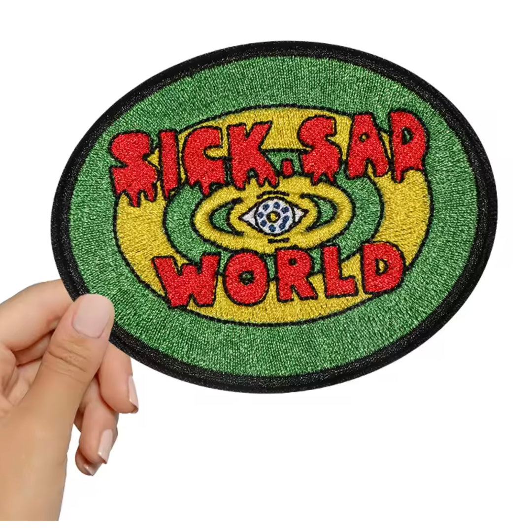 Sick Sad World - Embroidered Iron On Patch