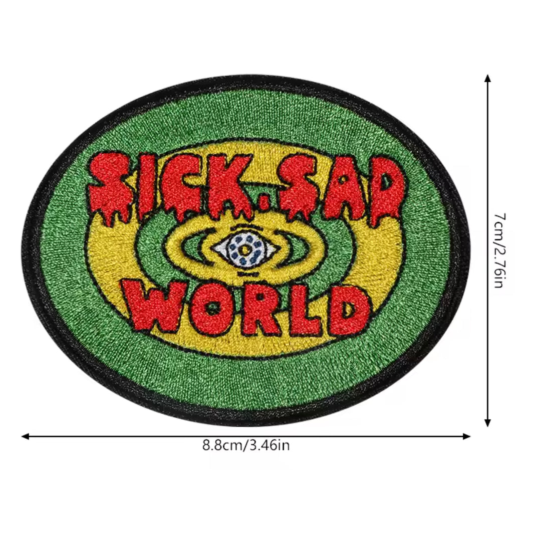 Sick Sad World - Embroidered Iron On Patch