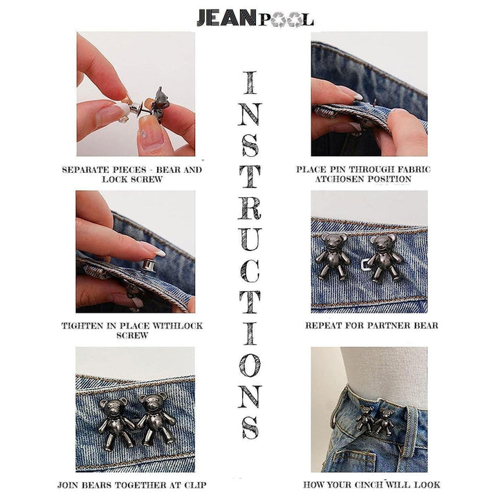 Rabbit Waist Cinch Set Bright Gold Design Repair Kit - Jean Pool