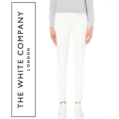 NWT -The White Company UK White 'Symons' Skinny- Size 34