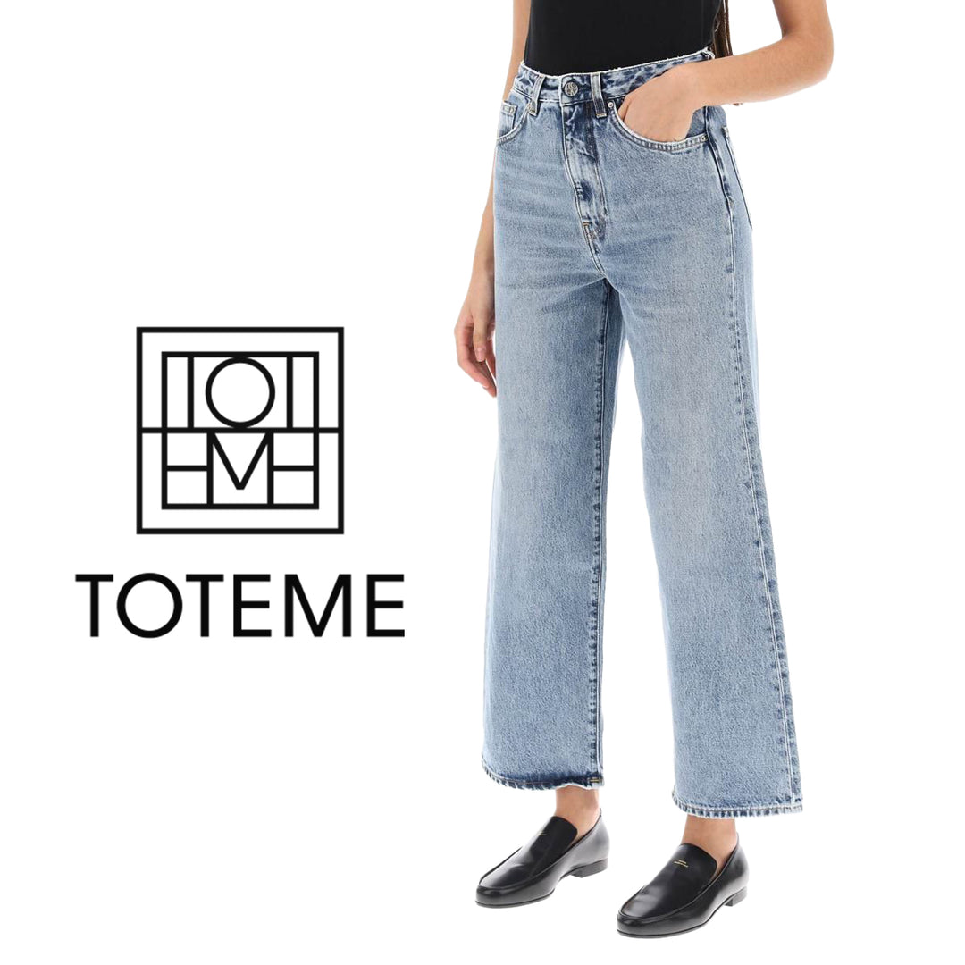 NWT- Ladies TOTEME 'High Wide Crop Flare' Denim Jeans - Size 24 or 6