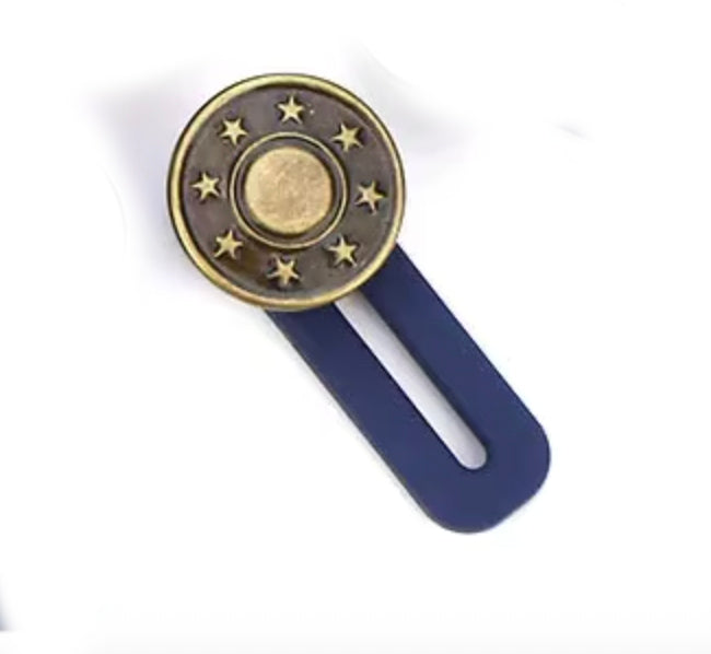 Jeans Waist Brass Star Extender Button - Mending is better than ending!