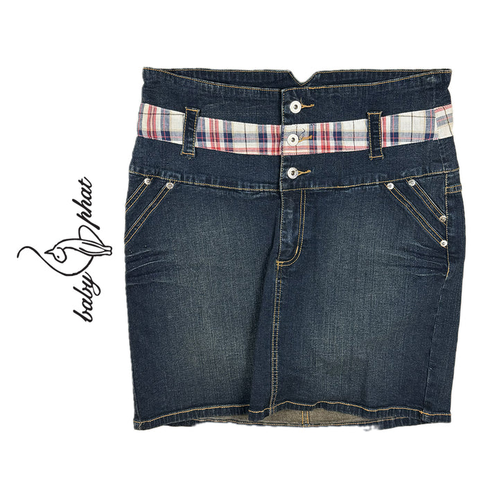 NEW- Baby Phat Y2K Denim Logo Pocket Skirt- US Size 16 or 18/20 AU