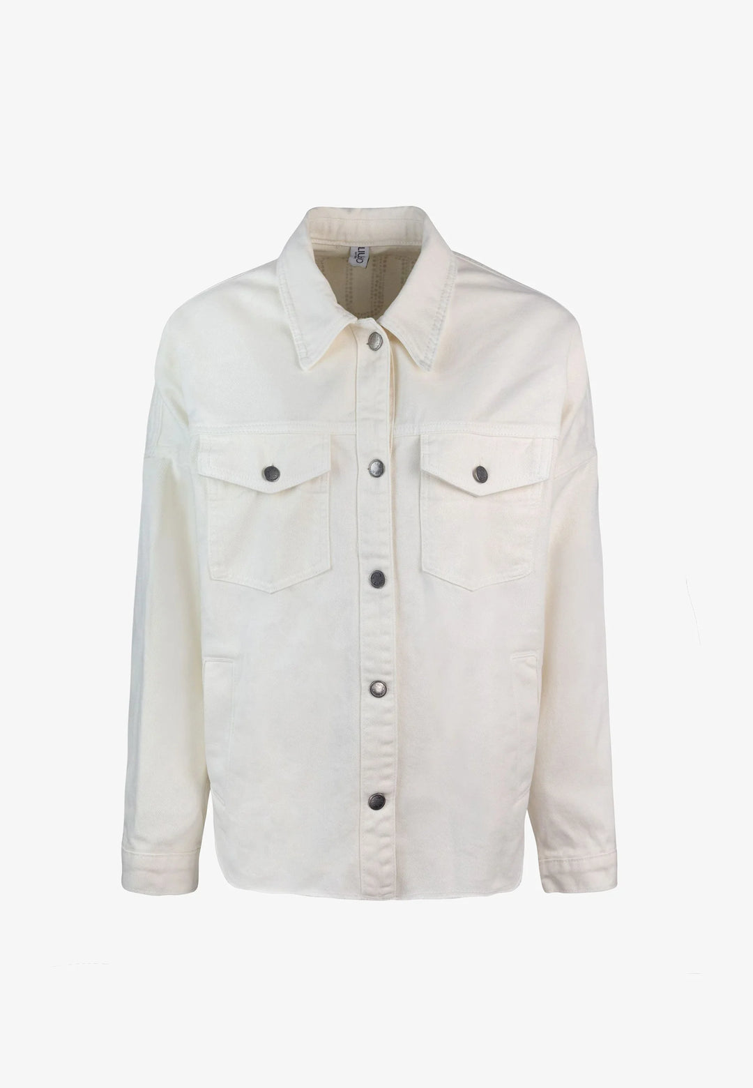 NEW - Liu-Jo Italian Ivory Crystal Logo Shirt/Jacket - Size M/L