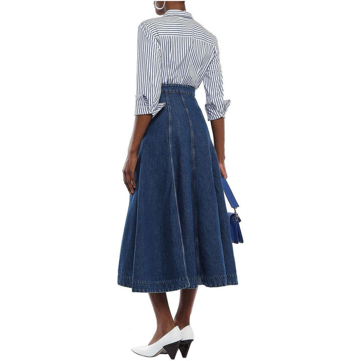 NWT- Acne Studios Button Front Flared Midi Skirt - Size XS - Jean Pool