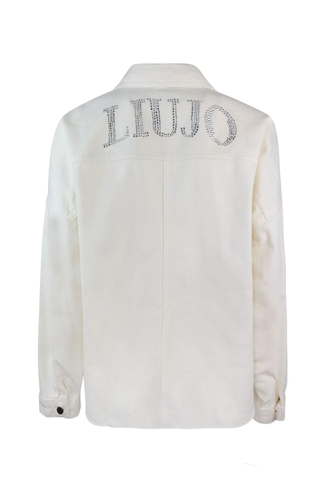 NEW - Liu-Jo Italian Ivory Crystal Logo Shirt/Jacket - Size M/L