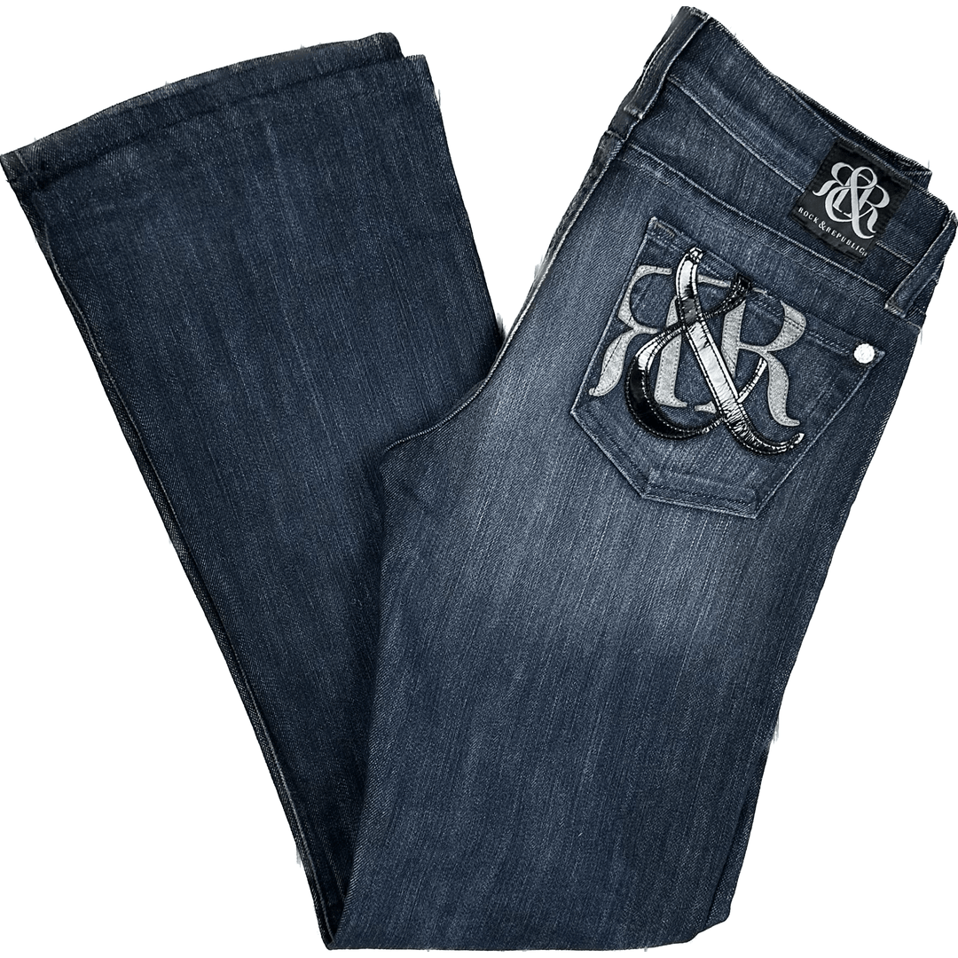 Rock & Republic 'Kasandra' Bootflare Jeans- Size 28 - Jean Pool