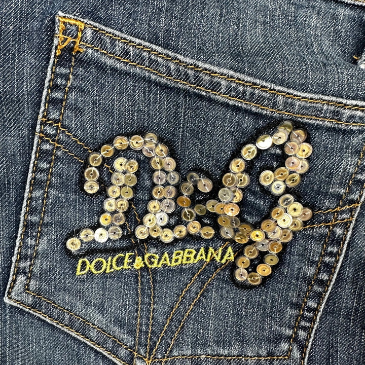 Dolce & Gabbana D&G Y2K Logo Pocket Jeans - Size 31 - Jean Pool