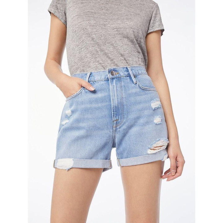 NWT- Frame Denim 'Le Beau' Cuffed Short Elsey Rips Wash- Size 32 - Jean Pool