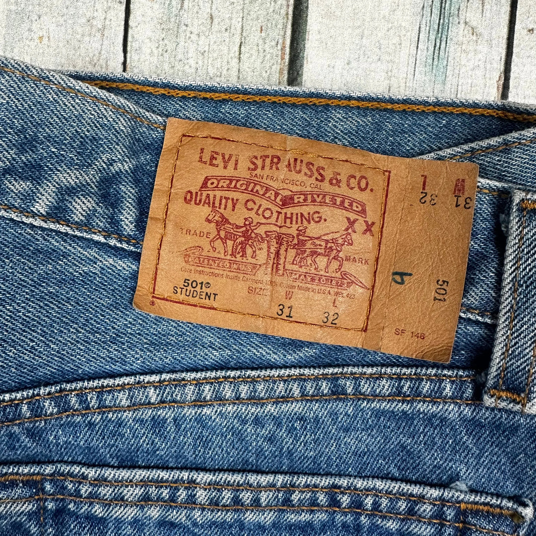 Levis 501 USA Made 90 s Vintage Student Jeans Size 31 Jean Pool