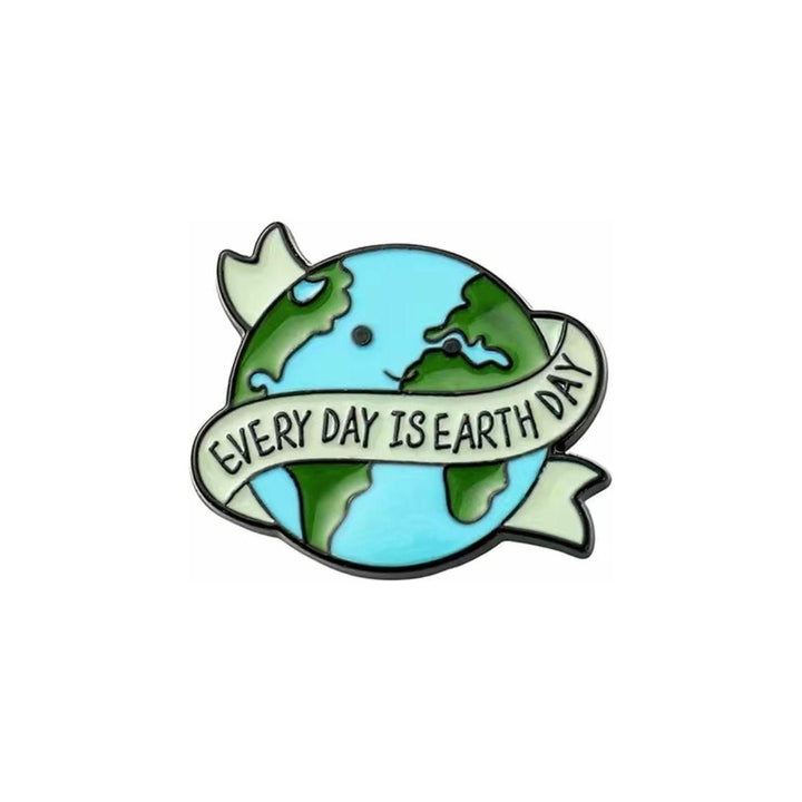 'Every day is Earth Day’ - Planet Globe- Enamel Pin - Jean Pool