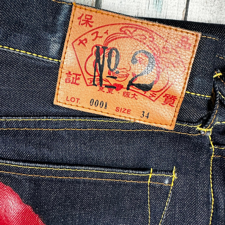 Evisu Japan Selvedge Red Seagull Back Jeans - Size 34 - Jean Pool