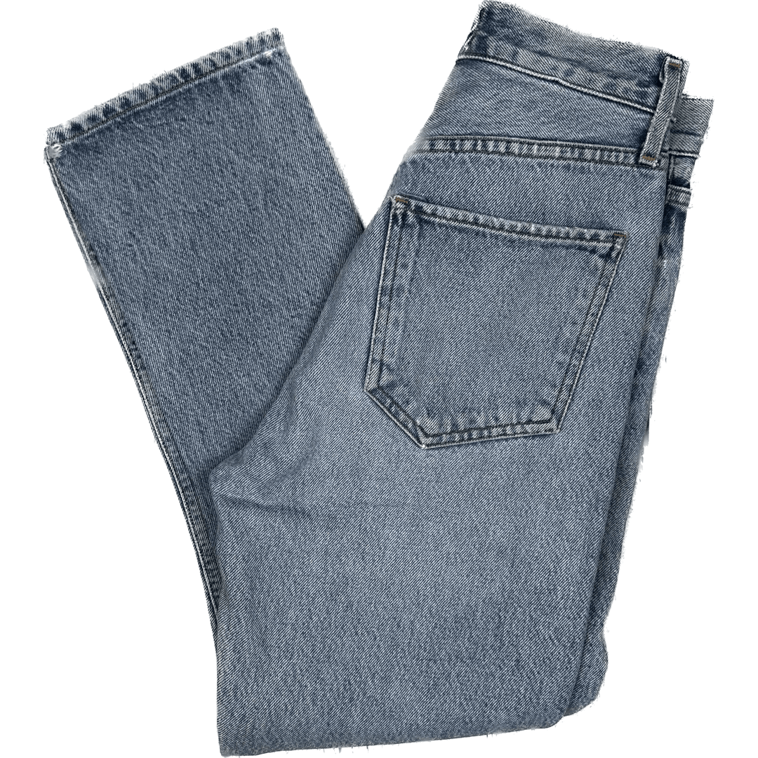 AGOLDE Blue High Rise 'Riley' Jeans- Size 23 - Jean Pool