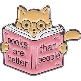 Books are better than people…. - Enamel Pin - Jean Pool