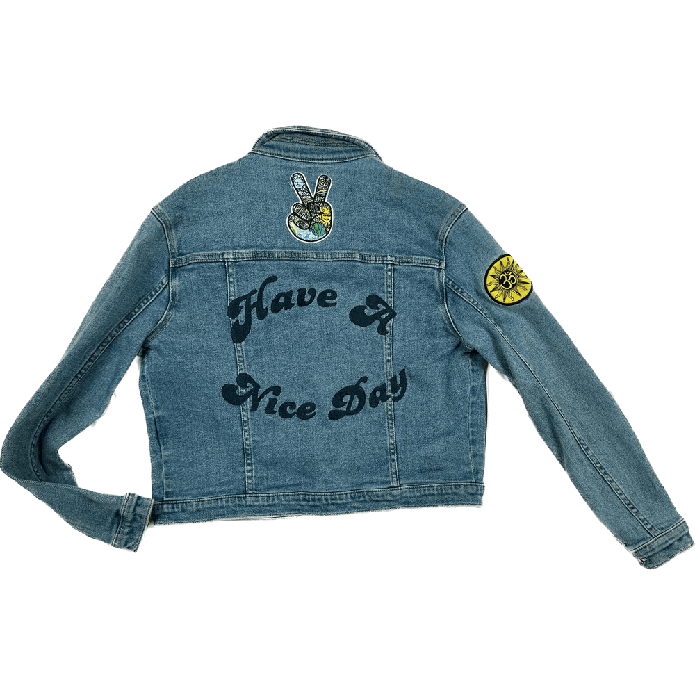 Rollas Ladies Retro Embroidered Denim Jacket - Size S - Jean Pool