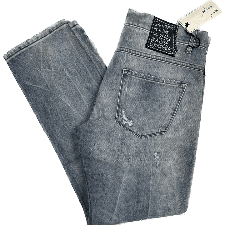 Daniele Alessandrini Italian '24 Beers' Distressed Jeans