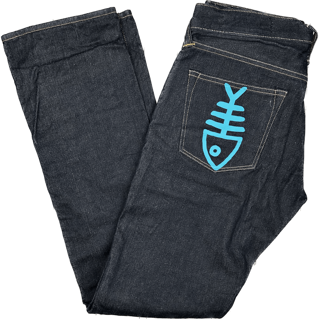 Evisu Japan No.3 Selvedge Blue Logo Jeans - Size 30/34 - Jean Pool
