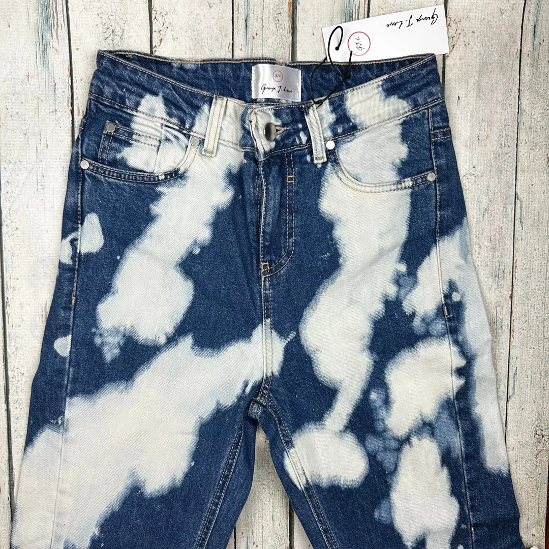 NWT-George J Love Italian Bleach Cloud Dye Jeans - Size 24 - Jean Pool