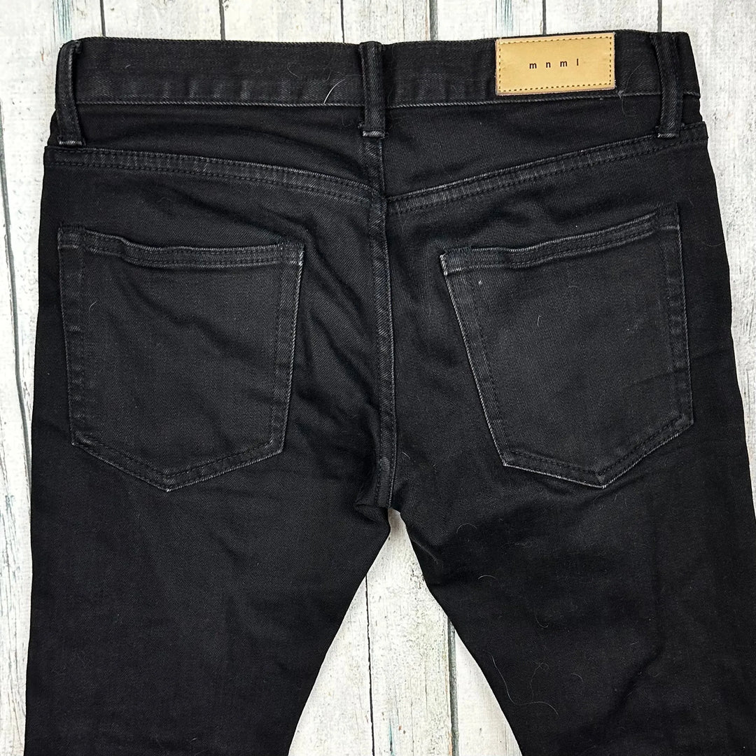 MNML Black Zip Ankle Skinny Jean - Size 29 - Jean Pool