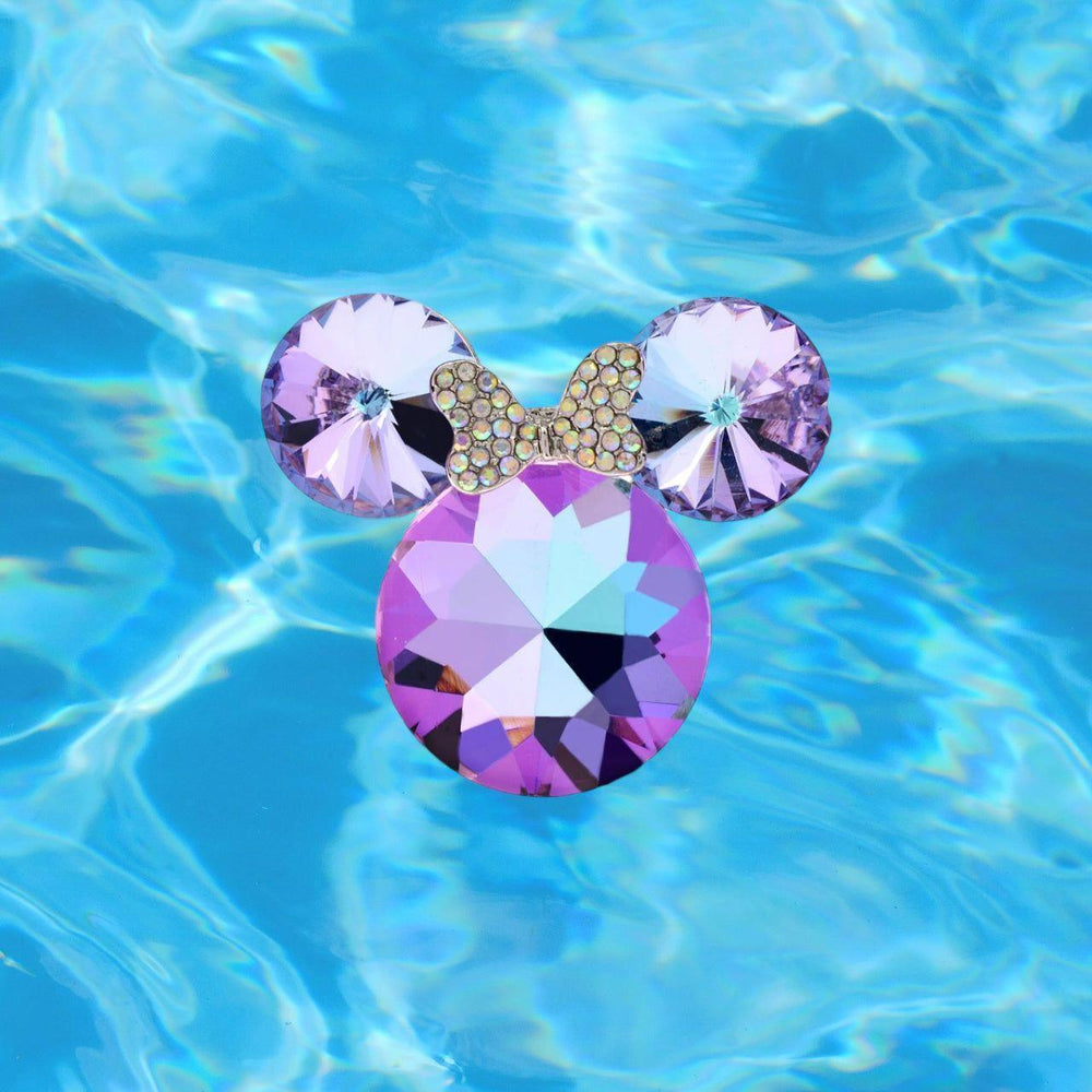 Crystal Mouse Head Brooch - Jean Pool