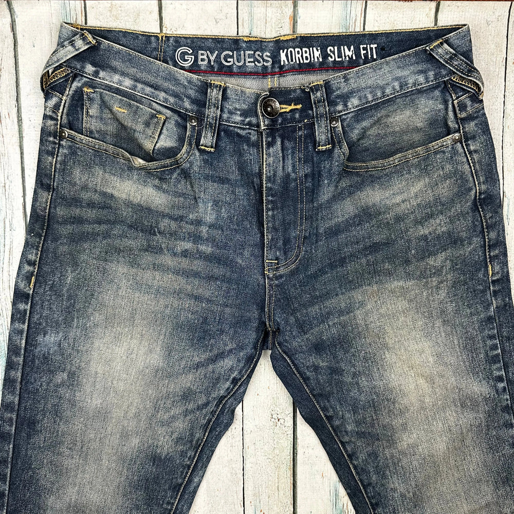 G by Guess 'Korbin' Slim Straight fit Mens Jeans - Size 32/32 - Jean Pool