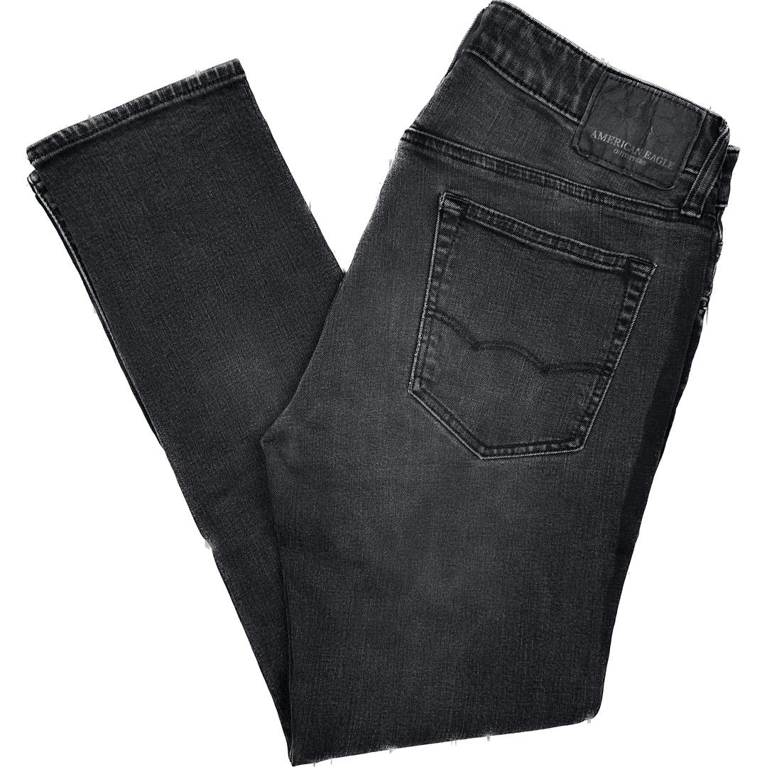 American Eagle 'Extreme Flex' Stretch Straight Leg Grey Jeans