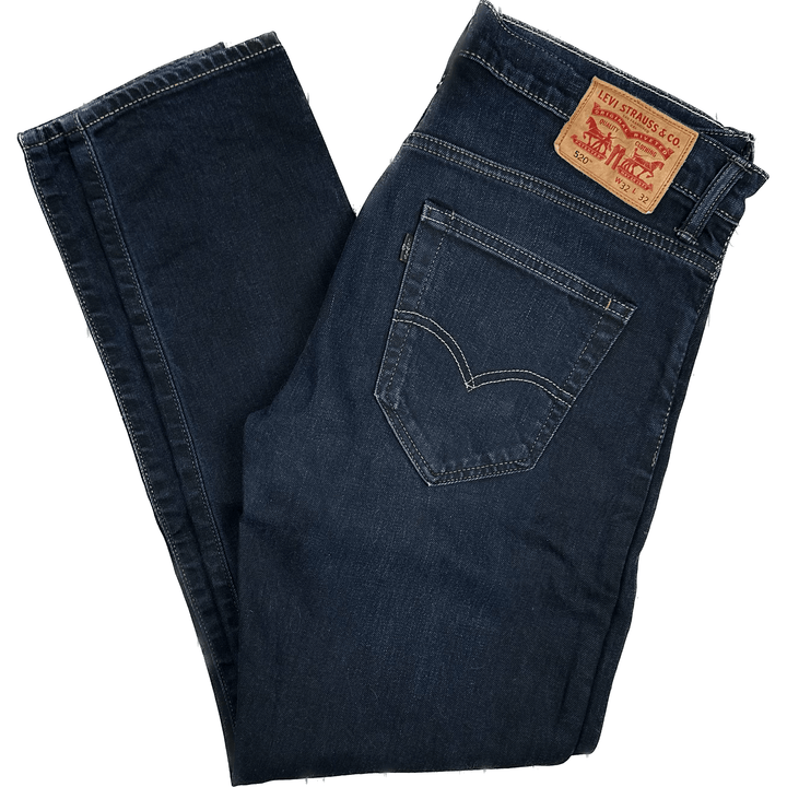 Levis 520 Mens Stretch Tapered Jeans - Size 32S - Jean Pool